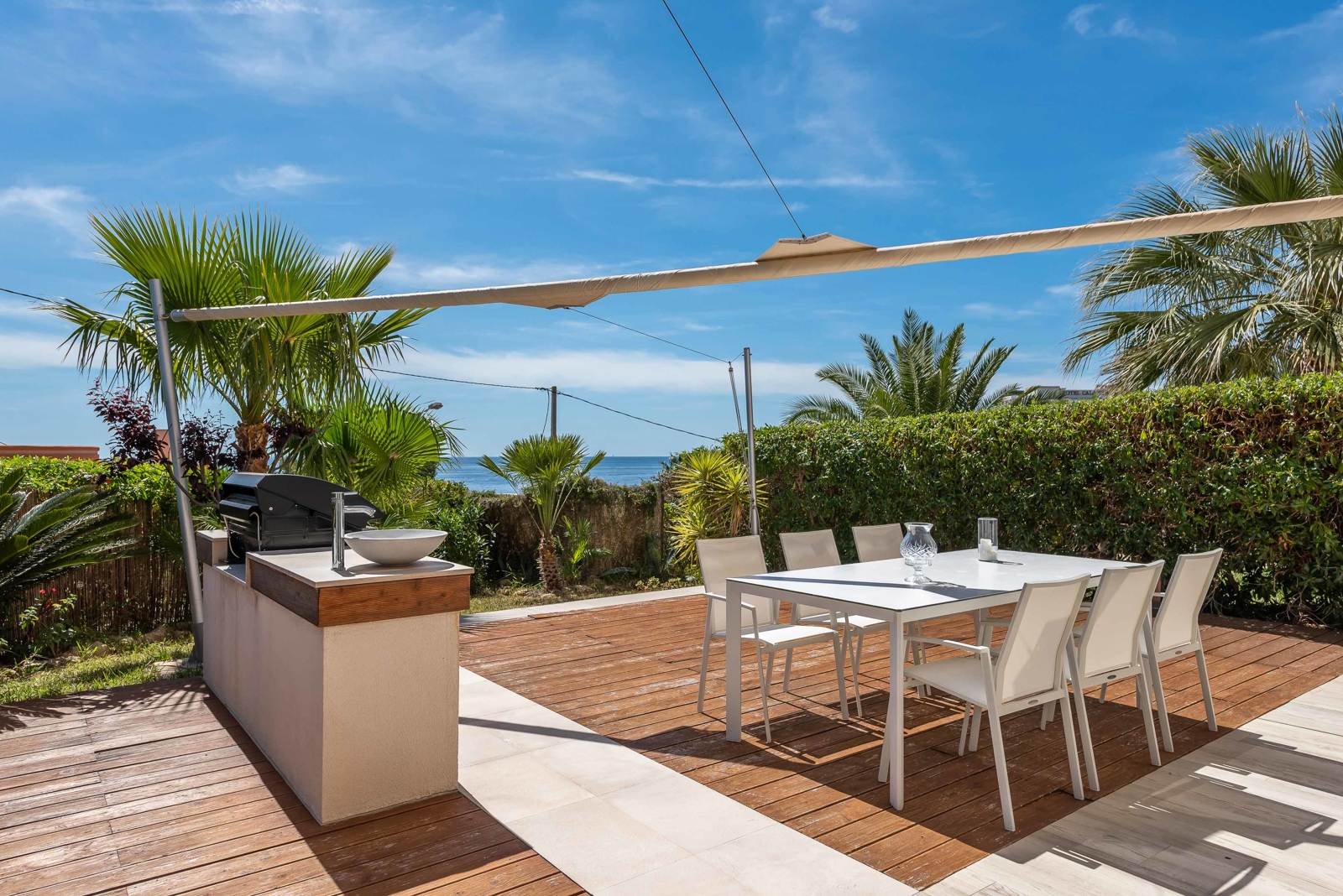 Mallorca Immobilie laufen, Meerblick, Garten-Wohnung, Cala Vinyes, Südwesten